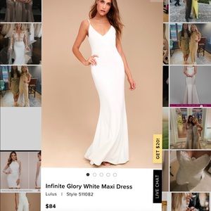 Lulus infinite Glory white maxi dress, flattering &comfortable bridal/br…